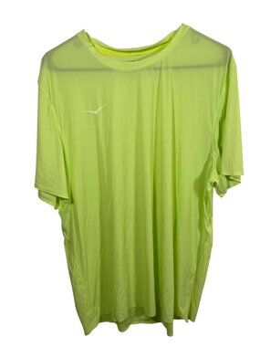 Hoka Airolite Running Shirt Mens XL Reflective Logo Athlete Workout Neon